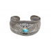 Bangle Cuff Bracelet Sterling Silver 925 Turquoise Gem Stone Handmade Women C457